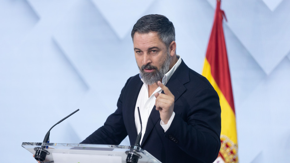 El líder de Vox, Santiago Abascal