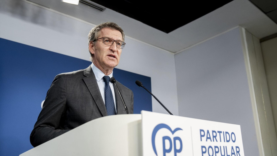 El presidente del Partido Popular, Alberto Núñez Feijóo