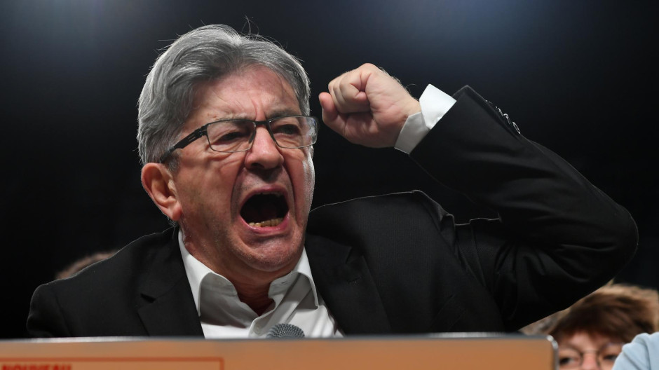 Jean-Luc Mélenchon, líder del partido de izquierda radical La Francia Insumisa, en París