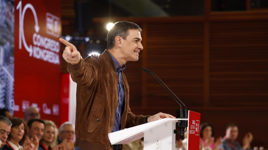 El presidente del Gobierno y secretario general del PSOE, Pedro Sánchez, en San Sebastián