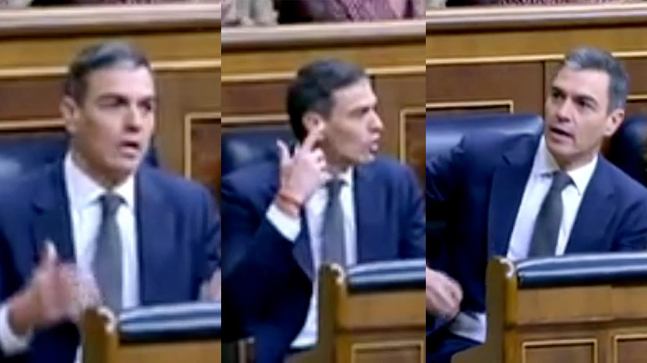 Sánchez gesticulando en el Congreso