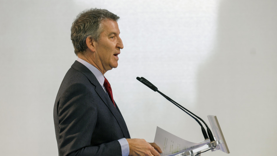 El presidente del PP, Alberto Núñez Feijóo