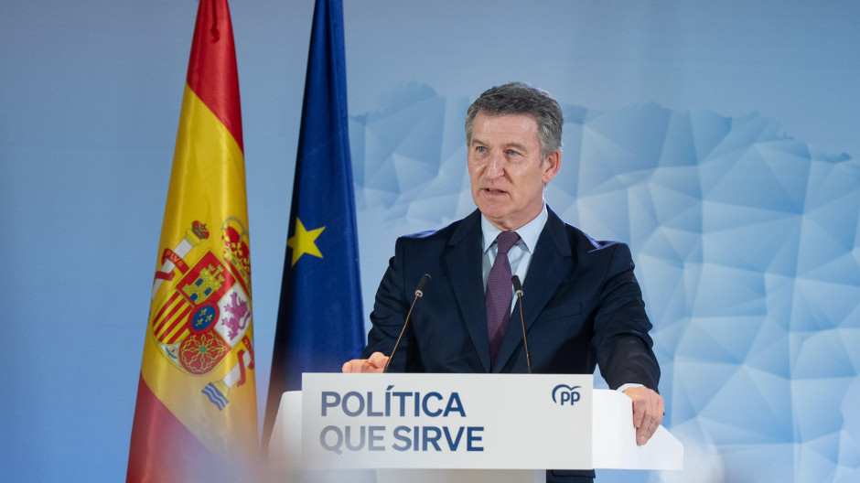 El presidente del PP, Alberto Núñez Feijóo