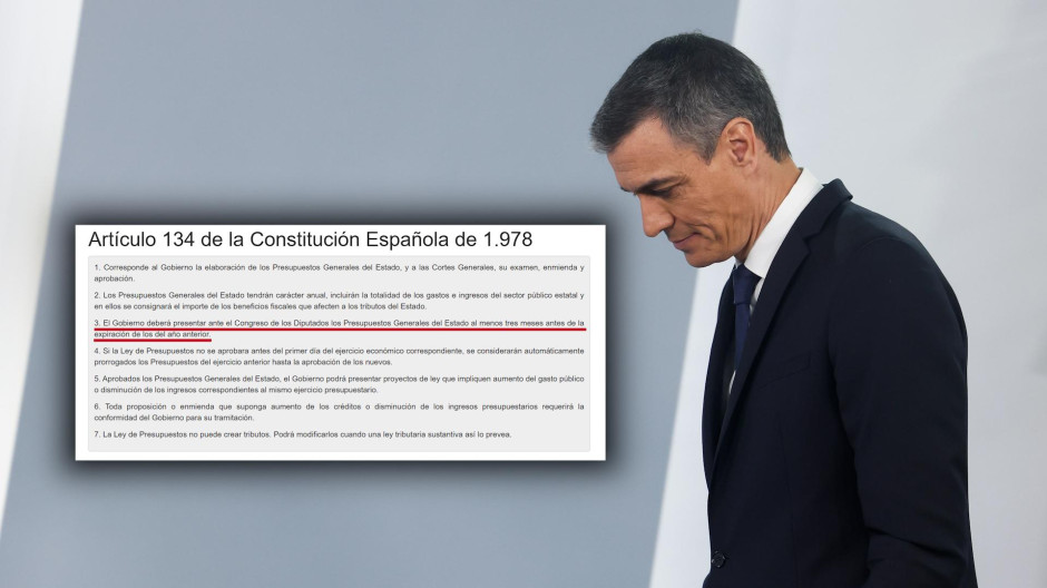 Sánchez titubea al ser preguntado por la falta de Presupuestos: «La Constitución puede tener algunos matices»