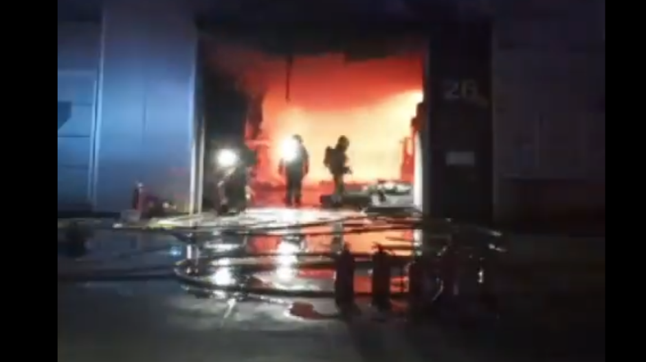 Incendio en la fábrica de productos químicos de Villanueva y Geltrú