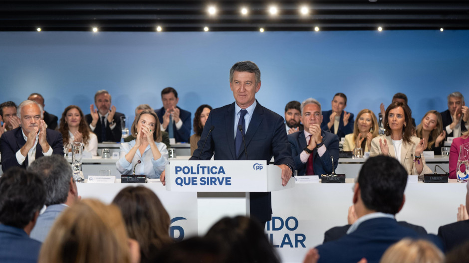 El presidente del PP, Alberto Núñez Feijóo