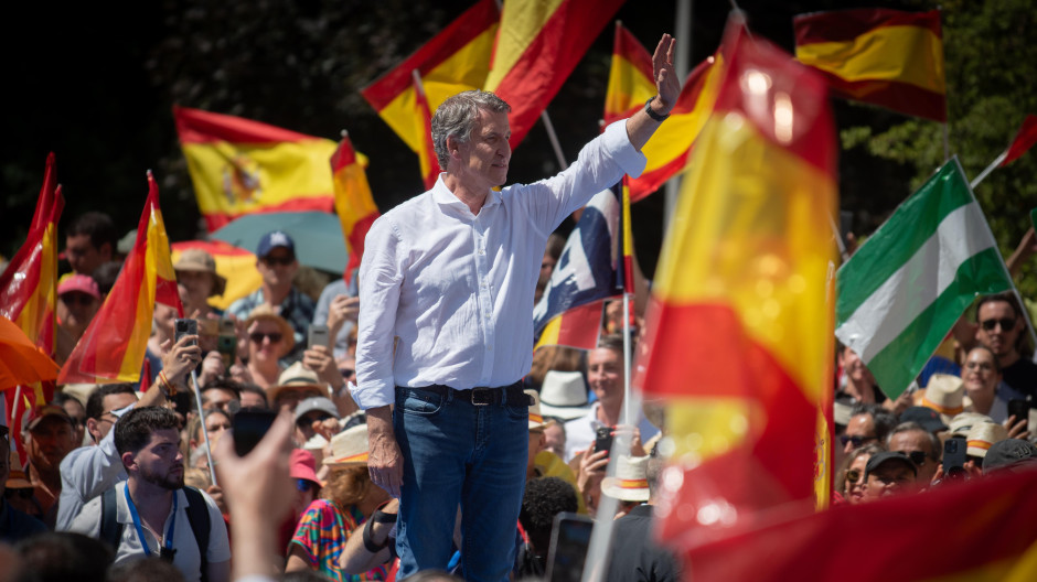 El presidente del Partido Popular, Alberto Núñez Feijóo