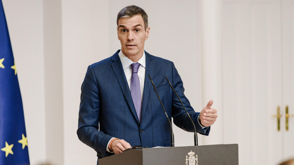 El presidente del Gobierno, Pedro Sánchez