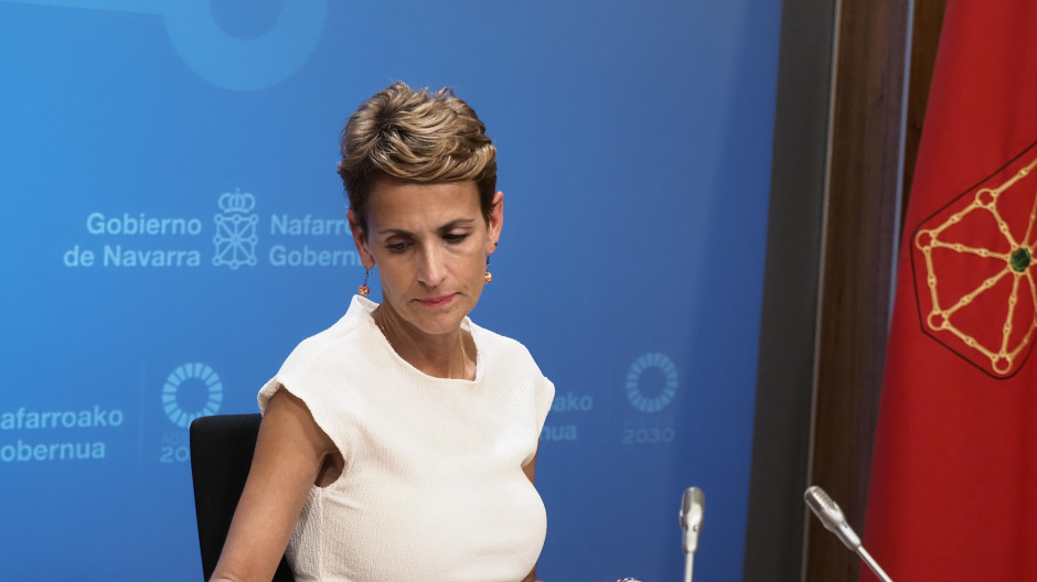 La presidenta del Gobierno de Navarra, María Chivite