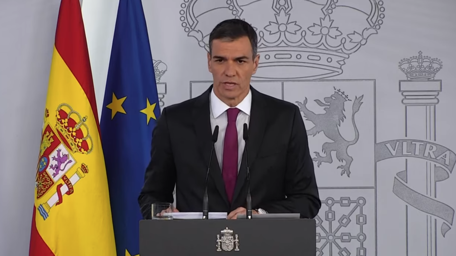 El presidente del Gobierno, Pedro Sánchez