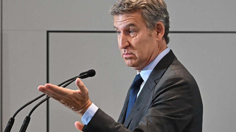 El presidente del PP, Alberto Núñez Feijóo