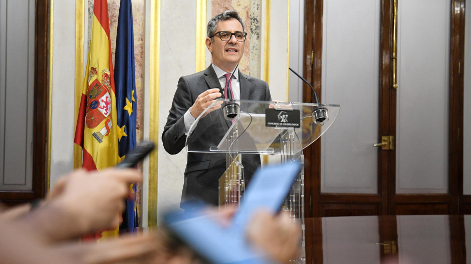 El ministro de la Presidencia, Justicia y Relaciones con las Cortes, Félix Bolaños