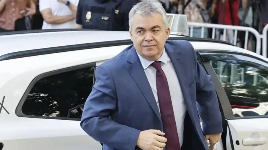 Santos Cerdán a su llegada, esta mañana, al Supremo para declarar como imputado en el 'caso PSOE'0