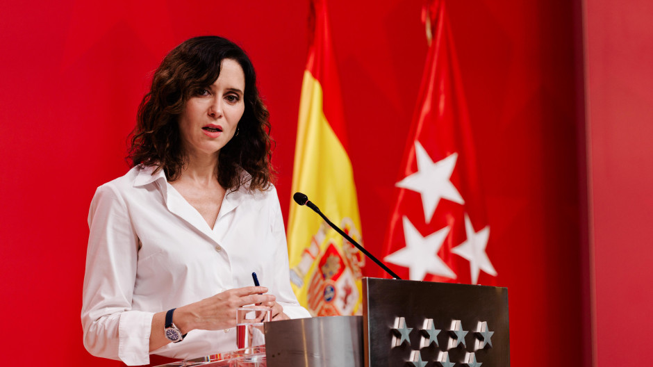 La presidenta de la Comunidad de Madrid, Isabel Díaz Ayuso