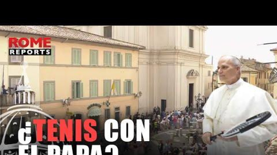 Los jóvenes de Castel Gandolfo retan al PAPA a jugar al TENIS