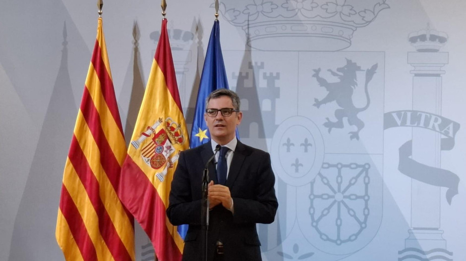 El ministro de Presidencia, Félix Bolaños, este miércoles en Barcelona