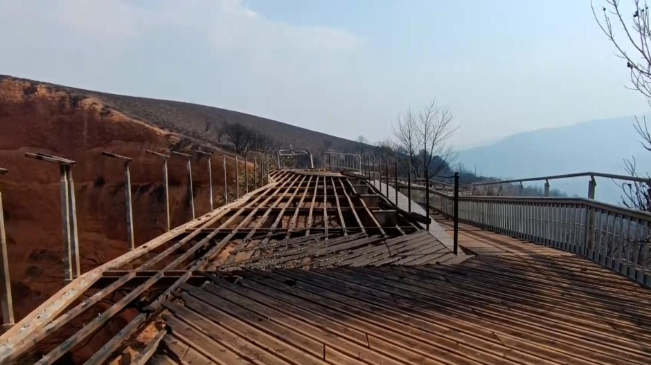 Así ha quedado el mirador de Las Médulas, paraje considerado Patrimonio de la Humanidad