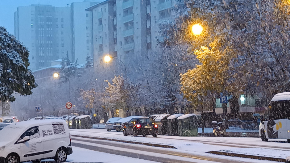 La nieve llega a Pamplona