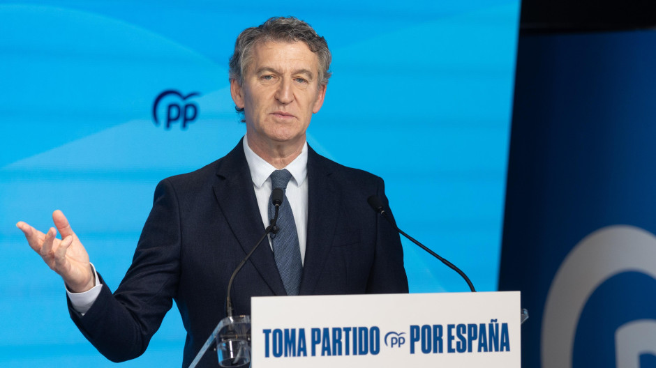 El presidente del Partido Popular, Alberto Núñez Feijóo