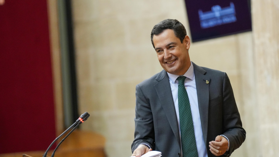El presidente de la Junta de Andalucía, Juanma Moreno