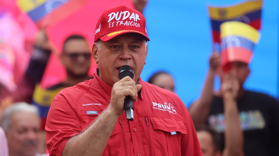 Diosdado Cabello en una foto de archivo en un acto