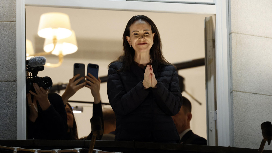 María Corina Machado, en su aparición en Oslo