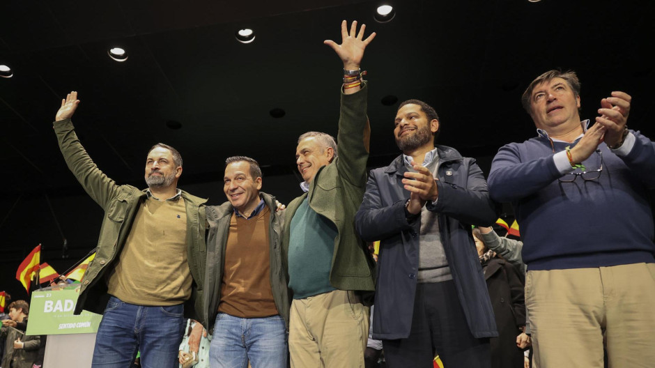 Acto de cierre de la campaña electoral de Vox en Badajoz