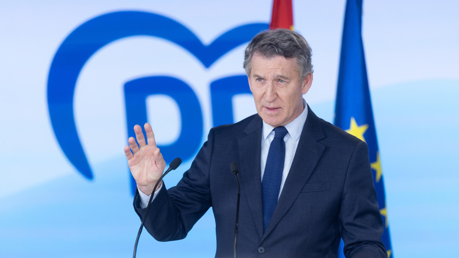 El presidente del PP, Alberto Núñez Feijóo