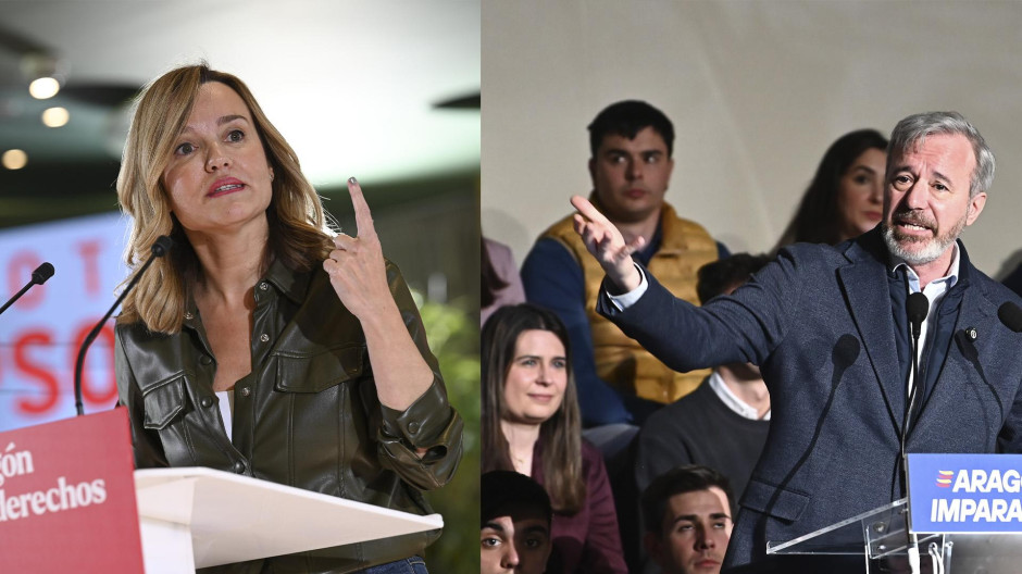 Los candidatos a la Presidencia de Aragón, Pilar Alegría y Jorge Azcón
