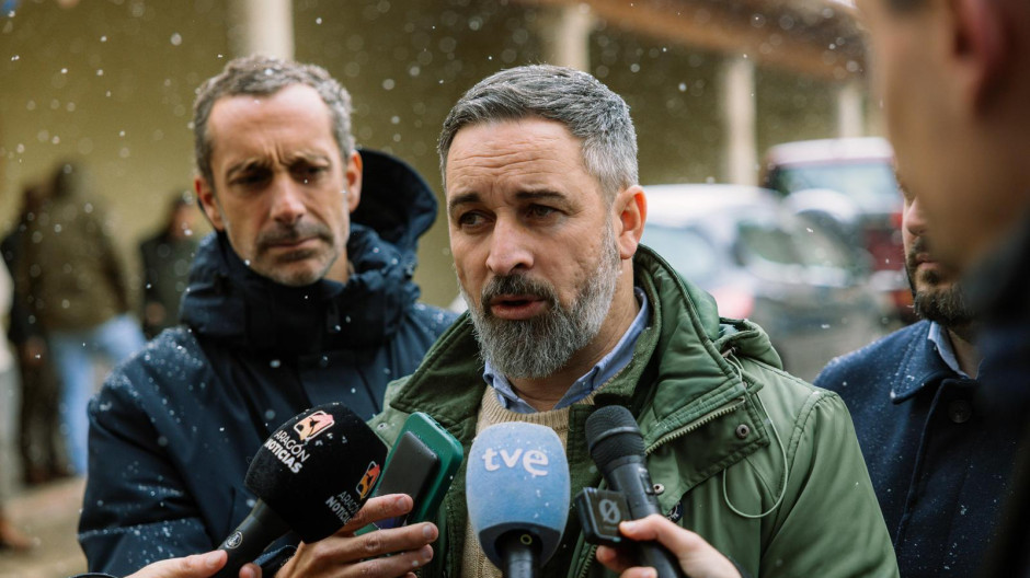 Santiago Abascal, en la comarca del Maestrazgo, en Aragón