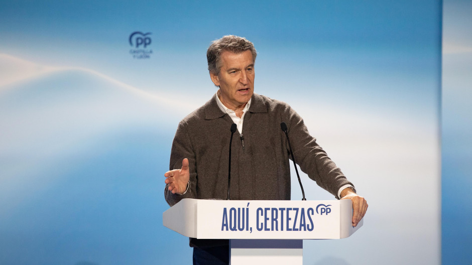 El presidente del Partido Popular, Alberto Núñez Feijóo