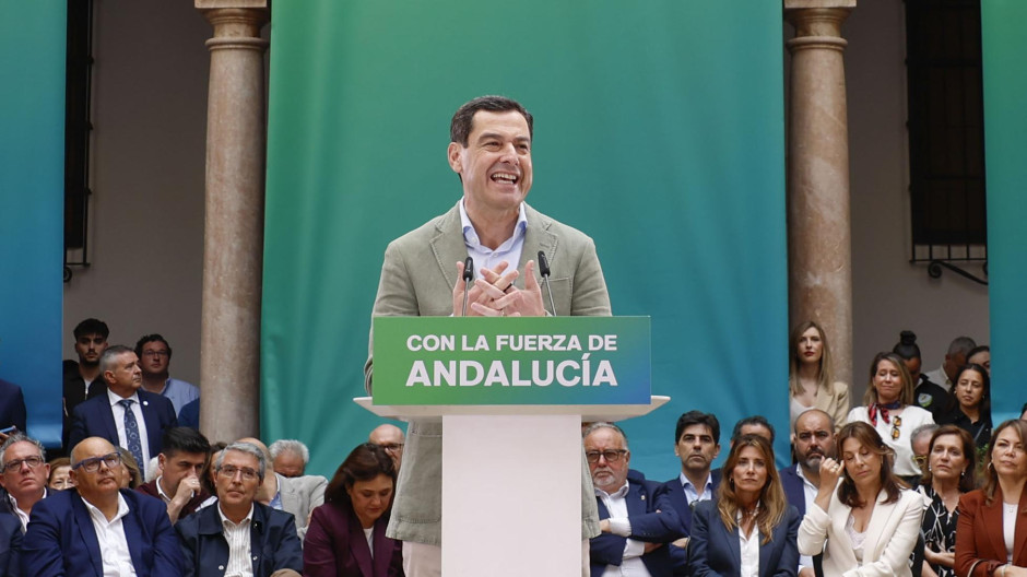 Juanma Moreno interviene en el acto de inicio de campaña de las elecciones de Andalucía, en directo