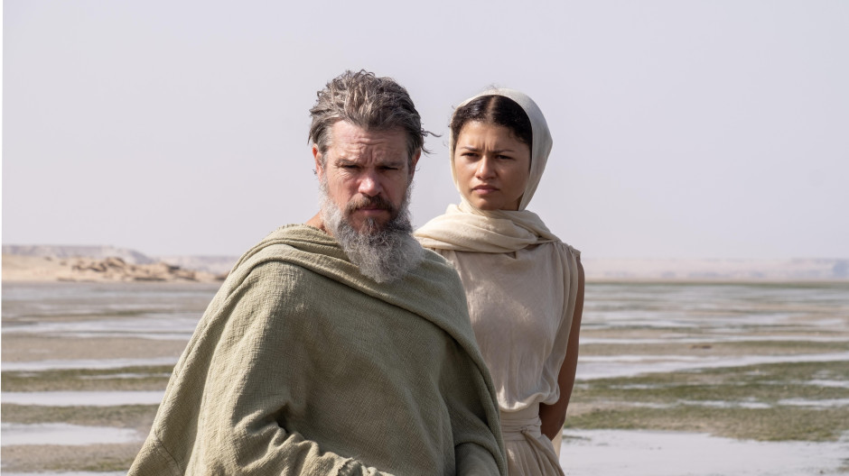 Matt Damon y Zendaya, en una imagen de La odisea, de Nolan