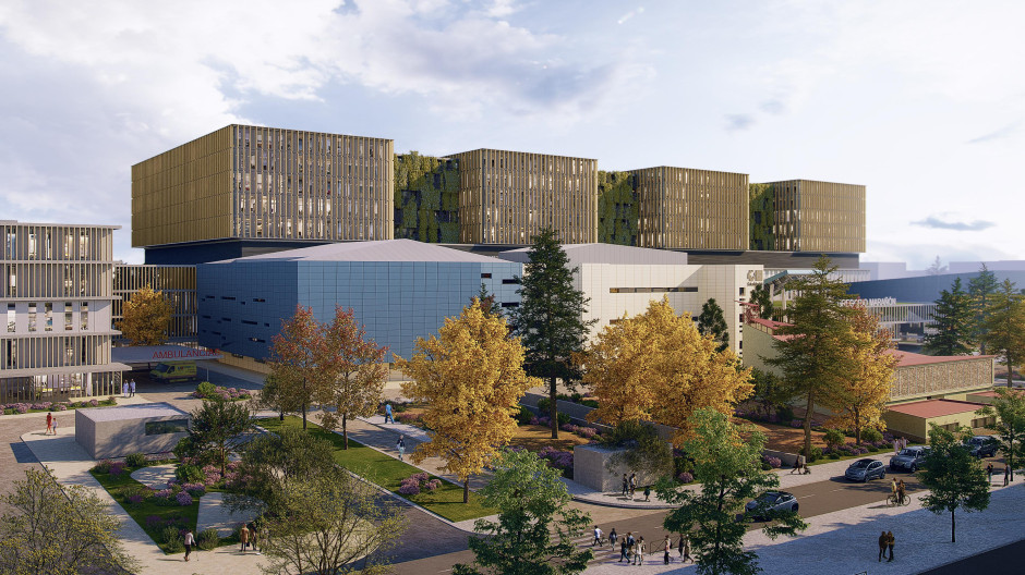 Render de la reforma del Hospital Gregorio Marañón de Madrid