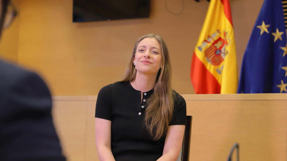La portavoz del PP en el Congreso, Ester Muñoz, durante su entrevista con El Debate