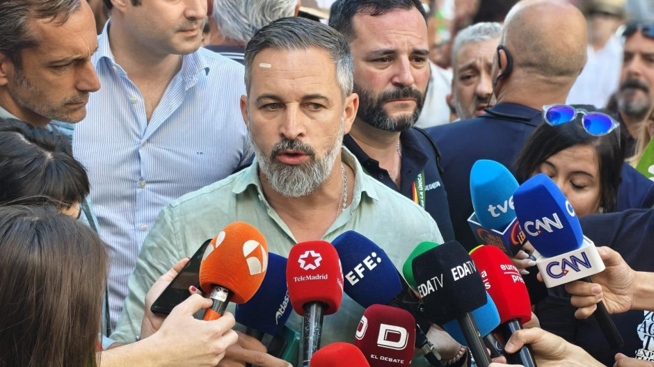 Santiago Abascal, este sábado en Madrid