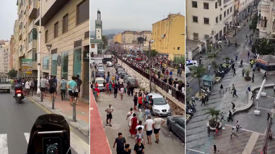 El día después en Ceuta: supermercados colapsados, calles llenas y carreras ante la policía