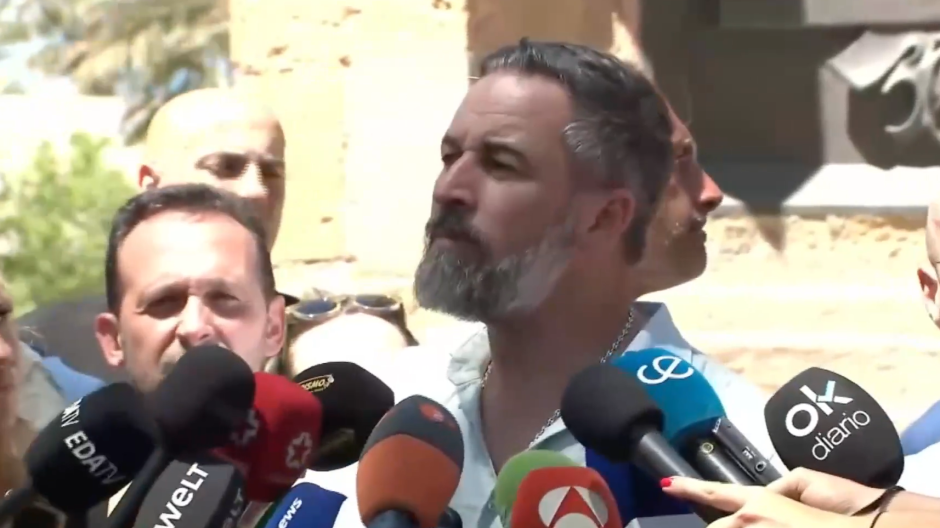 El presidente de Vox, Santiago Abascal, en Ceuta