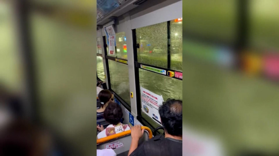 Fuertes precipitaciones en Japón