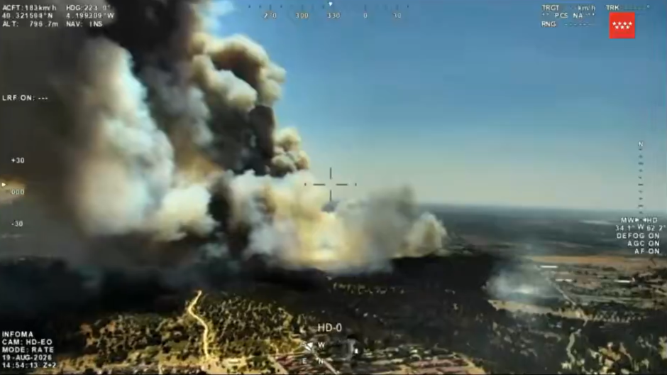 Incendio forestal en Aldea del Fresno