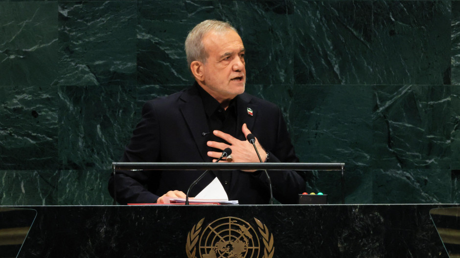 El presidente de Irán, Masoud Pezeshkian, se dirige a la 81.ª sesión de la Asamblea General de las Naciones Unidas