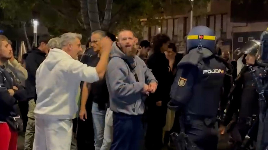 Antifascistas contra Núcleo Nacional en Palma de Mallorca