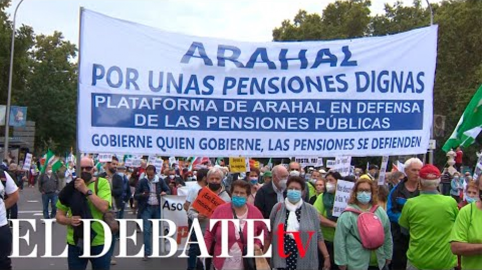 Pensionistas de toda España, convocados por la Coordinadora Estatal por la Defensa del Sistema Publico de Pensiones , se han manifestado este sábado en Madrid para reclamar unas pensiones «justas y suficientes»