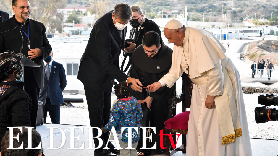 El Papa visita el campo de refugiados de Lesbos
