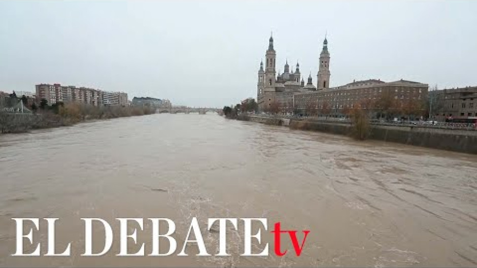 Las llamativas imágenes que está dejando la crecida de Ebro