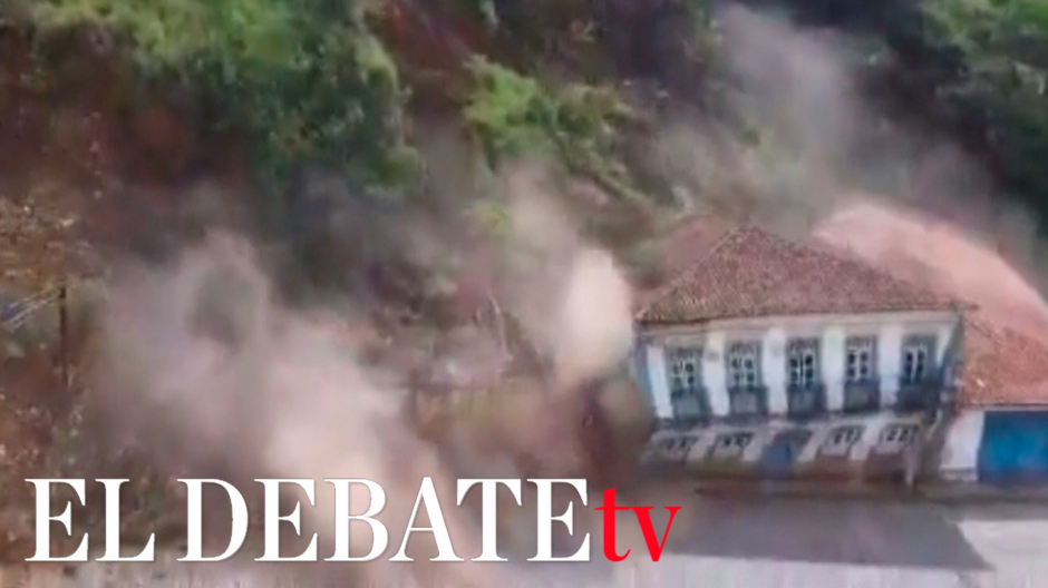 El impactante derrumbe de una montaña arrasa una vivienda en Brasil