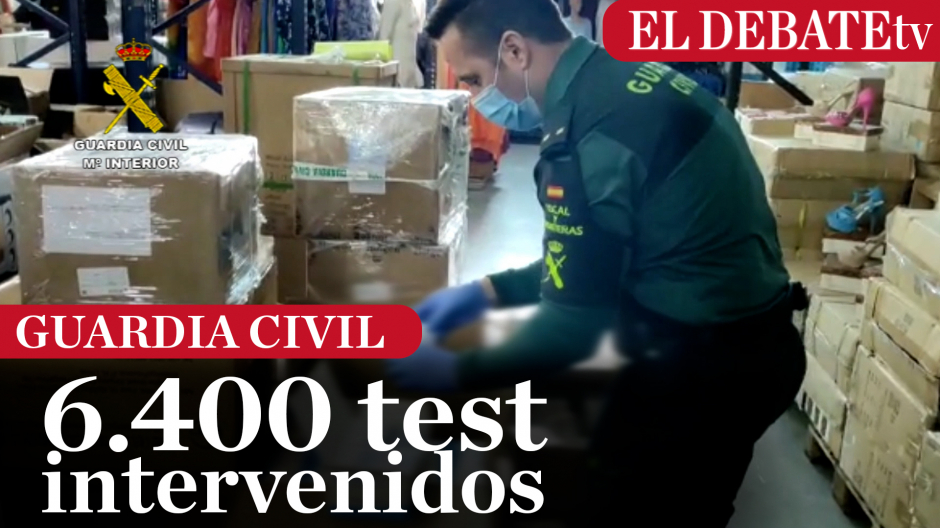 La Guardia Civil interviene más de 6.400 test de autodiagnóstico Covid
