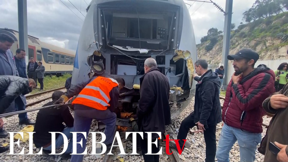 Más de 90 heridos por una colisión entre trenes en Túnez