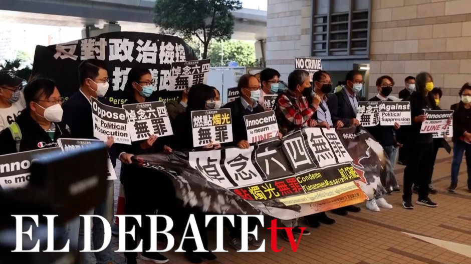 Manifestantes en Hong Kong