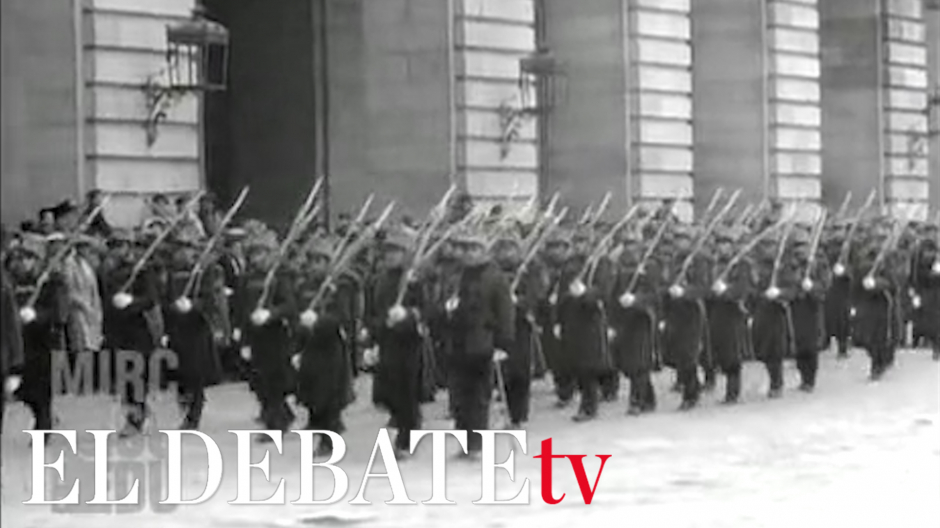 Así era el relevo de la Guardia Real en 1929